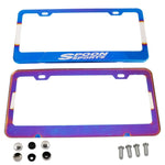 Spoon Sports Blue Burned License Plate Frame - Frames