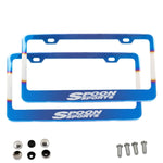 Spoon Sports Blue Burned License Plate Frame - Frames