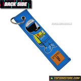 Spoon Sports JDM Keychain Jet Tag Key Ring Sky Blue - Sky Blue - Keychains 3