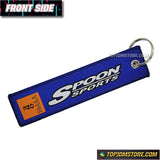 Spoon Sports JDM Keychain Jet Tag Key Ring Navy - Navy - Keychains 1