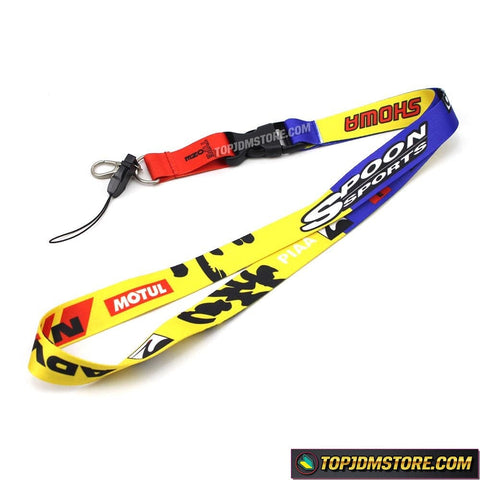 spoon sports lanyard,jdm lanyard,racing lanyards,car lanyards,car key lanyards,jdm keychain,subaru lanyard,toyota lanyard,honda lanyard,nissan lanyard,vw lanyard,mazda lanyard,acura lanyard,gti lanyard,car key strap,car enthusiast,car lanyards for guys