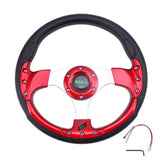Sport Racing Steering Wheel 14inch 6 Bolt - Red - Steering Wheels 13