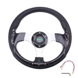 Sport Racing Steering Wheel 14inch 6 Bolt - Black - Steering Wheels 15
