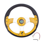 Sport Racing Steering Wheel 14inch 6 Bolt - Yellow - Steering Wheels 2