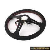 ND Red Stitch Leather Steering Wheel 14inch - Steering Wheel - Steering Wheels 3