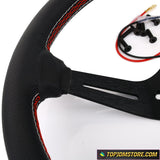 ND Red Stitch Leather Steering Wheel 14inch - Steering Wheel - Steering Wheels 4