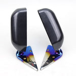 F1 Style Carbon Fiber Burnt Blue Base Side Mirrors Universal - Body Parts 4