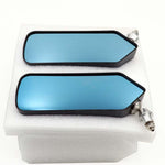 F1 Style Racing Carbon Fiber Side Mirrors Universal Blue Burned Base - Top JDM Store
