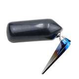 F1 Style Racing Carbon Fiber Side Mirrors Universal Blue Burned Base - Top JDM Store