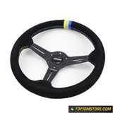 GPP Suede Leather Steering Wheel 14inch - Steering Wheels 4