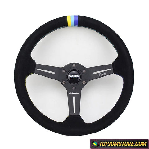 GPP Suede Leather Steering Wheel 14inch - Steering Wheels 1