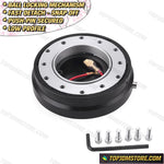 Thin Snap Off Quick Release Ball Locking Steering Wheel Hub - Black - Steering Wheel Hubs 8