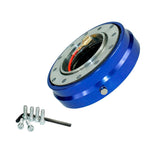 Thin Snap Off Quick Release Ball Locking Steering Wheel Hub - Blue - Hubs