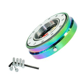 Thin Snap Off Quick Release Ball Locking Steering Wheel Hub - Neo Chrome - Hubs