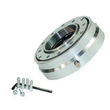 Thin Snap Off Quick Release Ball Locking Steering Wheel Hub - Silver - Hubs