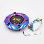 Titanium Blue Burned OMP Corsica Steering Wheel Racing Aftermarket - Top JDM Store