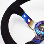 Titanium Blue Burned OMP Corsica Steering Wheel Racing Aftermarket - Top JDM Store