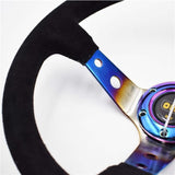 Titanium Blue Burned OMP Corsica Steering Wheel Racing Aftermarket - Top JDM Store
