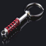 Tuner Coilover Suspension Strut Tower Shock Absorber Keychain - Red - Keychains 5