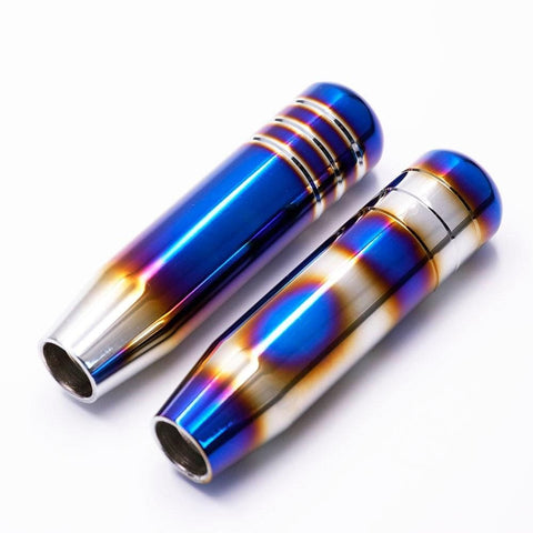 Universal Aluminum Titanium Style Burnt Blue Shift Knob 13cm - Top JDM Store