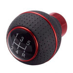 Universal Perforated Leather Red 5 Speed Shift Knob Head - Shift Knobs 2