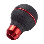 Universal Perforated Leather Red 5 Speed Shift Knob Head - Shift Knobs 4