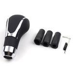 Universal Plastic Black and Chrome Gear Shift Knob - Shift Knobs 2