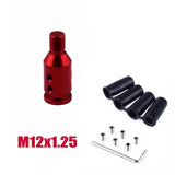 Universal Shift Knob Adapter for Non-Threaded Shifter M12x1.25 - M10x1.5mm - Red / M12x1.25 - Shift Knob Extension 11