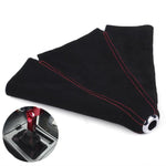 Universal Suede Leather Shift Knob Boot - Red Stitch - Shift Boots 2