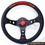 vertex steering wheel,aftermarket steering wheel,omp steering wheel,custom steering wheel covers,grip royal steering wheel,steering wheel parts,omp corsica,suede racing steering wheel,drifting steering wheel,deep dish steering wheel