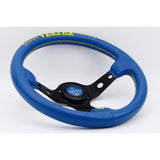 Vertex 10 Stars Blue Leather Sport JDM Steering Wheel Embroidered 13inch - Steering Wheels 2