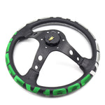 vertex 1996 steering wheel green,vertex steering wheel,jdm steering wheel,leather steering wheel,vertex 1996,ek9 steering wheel,deep dish steering wheel,aftermarket steering wheel,best aftermarket steering wheel,momo deep dish steering wheel,omp deep dish steering wheel,nrg deep dish steering wheel,miata aftermarket steering wheel