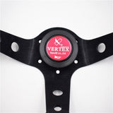 Vertex 7 Star Steering Wheel Leather Red Stitch JDM Aftermarket - Top JDM Store